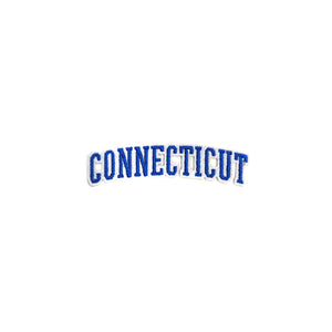Varsity State Name Connecticut in Multicolor Embroidery Patch