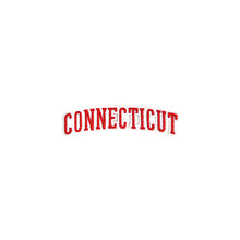 Load image into Gallery viewer, Varsity State Name Connecticut in Multicolor Embroidery Patch
