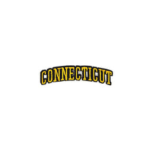 Load image into Gallery viewer, Varsity State Name Connecticut in Multicolor Embroidery Patch