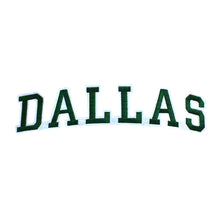 Load image into Gallery viewer, Varsity City Name Dallas in Multicolor Embroidery Patch