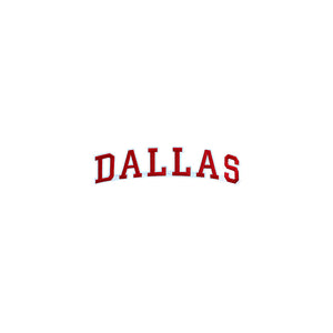 Varsity City Name Dallas in Multicolor Embroidery Patch