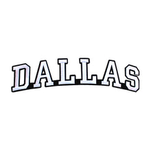 Load image into Gallery viewer, Varsity City Name Dallas in Multicolor Embroidery Patch
