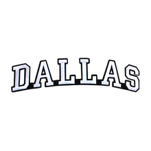 Load image into Gallery viewer, Varsity City Name Dallas in Multicolor Embroidery Patch