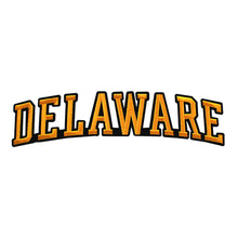 Load image into Gallery viewer, Varsity State Name Delaware in Multicolor Embroidery Patch