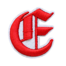 Load image into Gallery viewer, 3D Old English Roman Font Alphabets A To Z Size 3 Inches Red Embroidery Patch