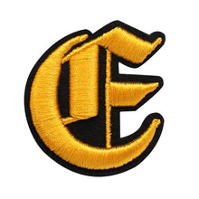 Load image into Gallery viewer, 3D Old English Roman Font Alphabets A To Z Size 3 Inches Yellow Embroidery Patch