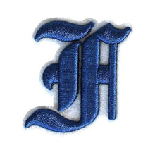 Load image into Gallery viewer, 3D Old English Roman Font Alphabets A To Z Size 3 Inches Royal Blue Embroidery Patch