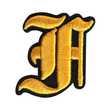 Load image into Gallery viewer, 3D Old English Roman Font Alphabets A To Z Size 3 Inches Yellow Embroidery Patch