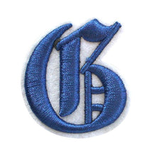 Load image into Gallery viewer, 3D Old English Roman Font Alphabets A To Z Size 3 Inches Royal Blue Embroidery Patch