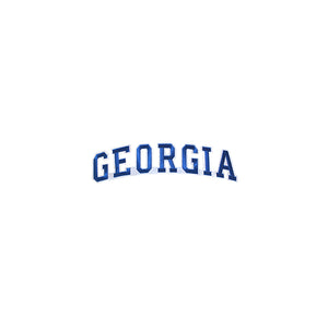 Varsity State Name Georgia in Multicolor Embroidery Patch