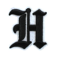 Load image into Gallery viewer, 3D Old English Roman Font Alphabets A To Z Size 3 Inches Black Embroidery Patch