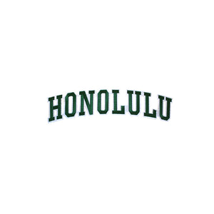 Varsity City Name Honolulu in Multicolor Embroidery Patch