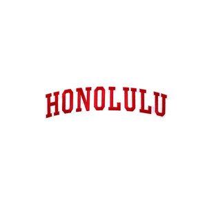 Varsity City Name Honolulu in Multicolor Embroidery Patch