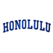Load image into Gallery viewer, Varsity City Name Honolulu in Multicolor Embroidery Patch