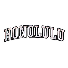 Load image into Gallery viewer, Varsity City Name Honolulu in Multicolor Embroidery Patch