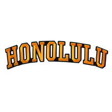Load image into Gallery viewer, Varsity City Name Honolulu in Multicolor Embroidery Patch