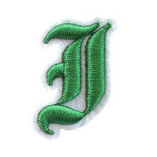 Load image into Gallery viewer, 3D Old English Roman Font Alphabets A To Z Size 2 Inches Green Embroidery Patch
