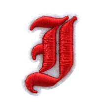 Load image into Gallery viewer, 3D Old English Roman Font Alphabets A To Z Size 3 Inches Red Embroidery Patch