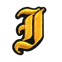Load image into Gallery viewer, 3D Old English Roman Font Alphabets A To Z Size 3 Inches Yellow Embroidery Patch