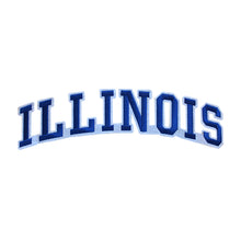 Load image into Gallery viewer, Varsity State Name Illinois in Multicolor Embroidery Patch