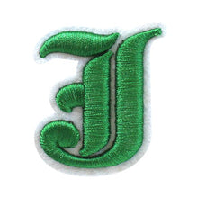 Load image into Gallery viewer, 3D Old English Roman Font Alphabets A To Z Size 3 Inches Green Embroidery Patch