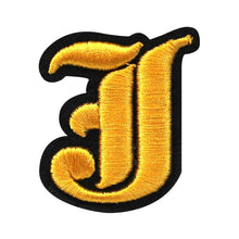 Load image into Gallery viewer, 3D Old English Roman Font Alphabets A To Z Size 3 Inches Yellow Embroidery Patch