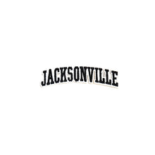 Load image into Gallery viewer, Varsity City Name Jacksonville in Multicolor Embroidery Patch