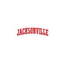 Load image into Gallery viewer, Varsity City Name Jacksonville in Multicolor Embroidery Patch