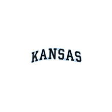 Load image into Gallery viewer, Varsity State Name Kansas in Multicolor Embroidery Patch