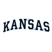 Load image into Gallery viewer, Varsity State Name Kansas in Multicolor Embroidery Patch