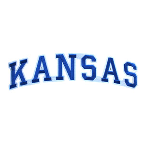 Varsity State Name Kansas in Multicolor Embroidery Patch
