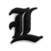 Load image into Gallery viewer, 3D Old English Roman Font Alphabets A To Z Size 3 Inches Black Embroidery Patch