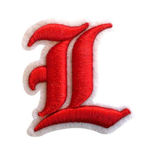 Load image into Gallery viewer, 3D Old English Roman Font Alphabets A To Z Size 3 Inches Red Embroidery Patch