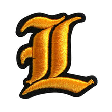 Load image into Gallery viewer, 3D Old English Roman Font Alphabets A To Z Size 3 Inches Yellow Embroidery Patch