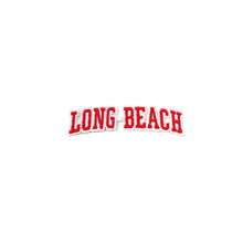 Load image into Gallery viewer, Varsity City Name Long Beach in Multicolor Embroidery Patch
