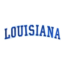 Load image into Gallery viewer, Varsity State Name Louisiana in Multicolor Embroidery Patch