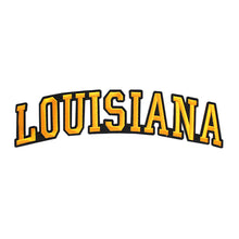 Load image into Gallery viewer, Varsity State Name Louisiana in Multicolor Embroidery Patch