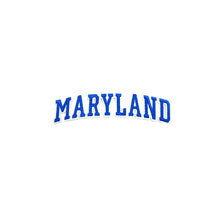 Load image into Gallery viewer, Varsity State Name Maryland in Multicolor Embroidery Patch
