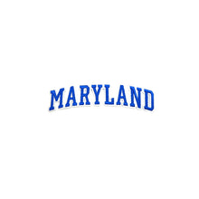 Load image into Gallery viewer, Varsity State Name Maryland in Multicolor Embroidery Patch