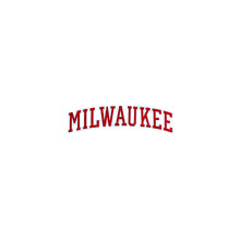 Load image into Gallery viewer, Varsity City Name Milwaukee in Multicolor Embroidery Patch