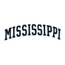 Load image into Gallery viewer, Varsity State Name Mississippi in Multicolor Embroidery Patch
