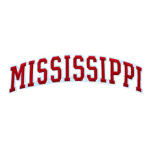 Load image into Gallery viewer, Varsity State Name Mississippi in Multicolor Embroidery Patch