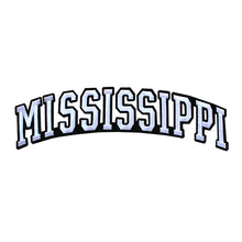 Load image into Gallery viewer, Varsity State Name Mississippi in Multicolor Embroidery Patch
