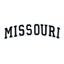 Load image into Gallery viewer, Varsity State Name Missouri in Multicolor Embroidery Patch
