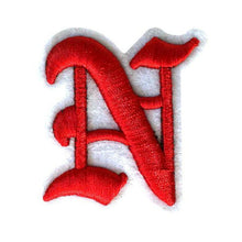 Load image into Gallery viewer, 3D Old English Roman Font Alphabets A To Z Size 3 Inches Red Embroidery Patch