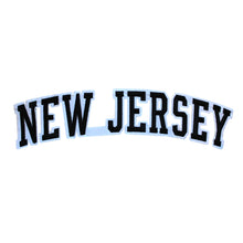 Load image into Gallery viewer, Varsity State Name New Jersey in Multicolor Embroidery Patch
