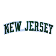 Load image into Gallery viewer, Varsity State Name New Jersey in Multicolor Embroidery Patch
