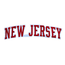 Load image into Gallery viewer, Varsity State Name New Jersey in Multicolor Embroidery Patch