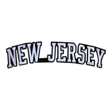 Load image into Gallery viewer, Varsity State Name New Jersey in Multicolor Embroidery Patch
