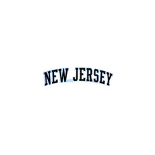Load image into Gallery viewer, Varsity State Name New Jersey in Multicolor Embroidery Patch